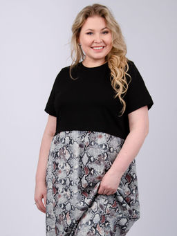 Платье Виттория, вискоза/кулирка До 60 размера - Малина фото 80