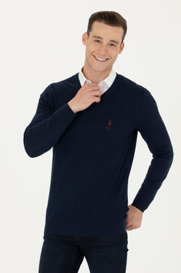 Мужской темно-синий базовый свитер Неожиданная скидка в корзине - U.s. polo assn фото 10