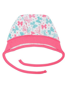 CRB wear / CAN 8199 Чепчик ясельный, розовый бантики/Ex.Cherubino