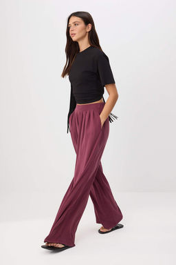Murdum Wide Leg/Genis Kesim Normal Bel Modal Orme Pantolon TWOSS26PL00175 - Trendyolmilla фото 2