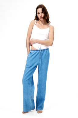 Pantal?n denim con cord?n de ajuste - H&m фото 7