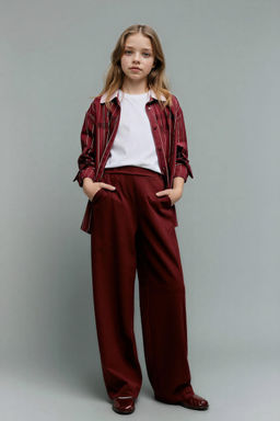 Wide Leg Geni_ Pa_a Pantolon K_z _ocuk