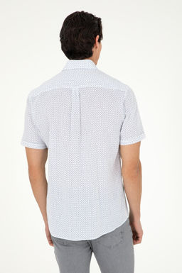 Мужская темно-синяя рубашка с коротким рукавом - U.s. polo assn фото 5