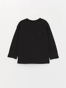 Bisiklet Yaka Uzun Kollu Bask?l? Erkek Bebek Ti??rt - Waikiki фото 3