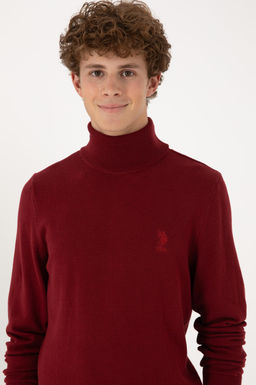 Erkek Slim Fit Bo_azl_ Yaka Bo_azl_ Basic Kazak - U.s. polo assn фото 2