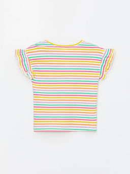 Bisiklet Yaka K?sa Kollu F?rf?r Detayl? K?z Bebek Ti??rt