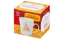 Кружка 340 мл 12*9*10 см Золотая ёлочка, фарфор - Elan gallery фото 6