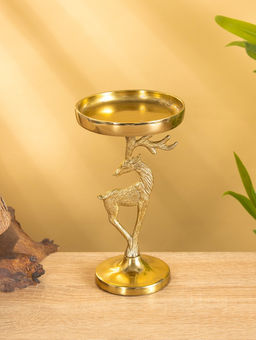 Подсвечник «Зимняя сказка», 10×10×17.5 см, алюминий, золотой