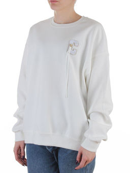 5601 WHITE Свитшот женский (100% хлопок)