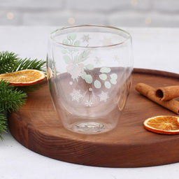 Стакан с двойными стенками новогодний Зимние истории, 300 мл - Дорого внимание фото 7