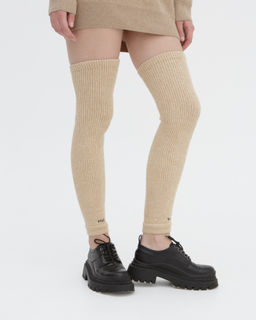 Гетры из монгольской шерсти бежевые