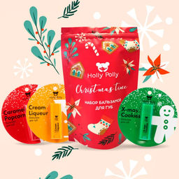 Набор новогодних бальзамов для губ Christmas Time HP0128
