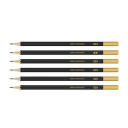 VISTA-ARTISTA VAGPB-6 Чернографитные карандаши (в блистере) заточенный 10 х 6 шт. ассорти HB-8B