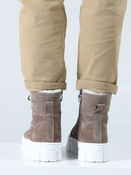 Ботинки 216.212131w. коричневый капучино замша/Шерсть