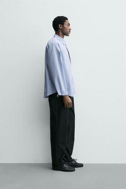 Рубашка Oversized Fit Oxford голубая
