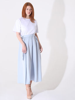 Голубая юбка больших размеров длинная женская - Almond фото 6