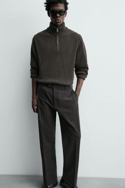REGULAR FIT FLANNEL TROUSERS - Zara фото 6