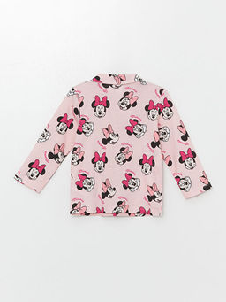 Polo Yaka Uzun Kollu Minnie Mouse Bask?l? K?z Bebek Pijama Tak?m - Waikiki фото 3