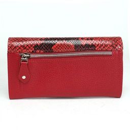 Портмоне женское Croco-ПР-958 натуральная кожа 2 отд, 8 карм, красный питон/красный флотер (11/001/113) 236251  фото 2
