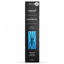Ароматический диффузор 30мл Imperial 3,5х3,5х15см, настольный, стекло, палочки из микрофибры, парфюм, с пробником аромата, в коробке, Medori (Россия) - Домашняя мода фото 3