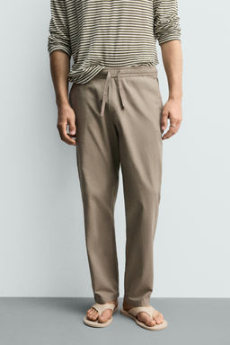 PANTAL?N RELAXED FIT ALGOD?N - LINO / Verde