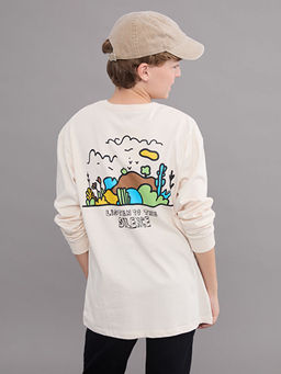 Bisiklet Yaka Bask?l? Erkek ?ocuk Ti??rt