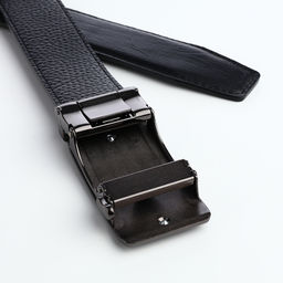 Ремень мужской, 120×3.6 см, натуральная кожа, регулируемая длина, пряжка автомат, чёрный