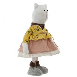 Игрушка набивная "Кот/Кошка", L16 W10 H33 см, 2в.