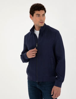 Lacivert Keten Baharl_k Mevsimlik Mont - Pierre cardin фото 3