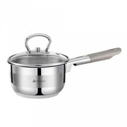 "Zeidan" Сотейник из нержавеющей стали 1,6л, д14см, h10,5см, стеклянная крышка, 3-x слойное капсулированное дно, комбинированная полировка снаружи, матовая полировка внутри, подарочная упаковка (Китай)