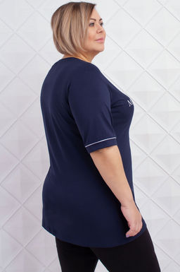 Арт. 3675 Футболка женская50-58 (5 шт) Цвет:темно-синий - Калинка фото 15