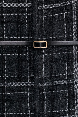 CHECK KNIT CARDIGAN WITH BELT - Zara фото 7