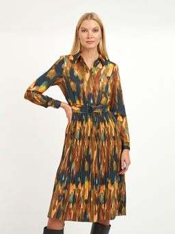 платье на поясе с красочным принтом - Glenfield фото 3