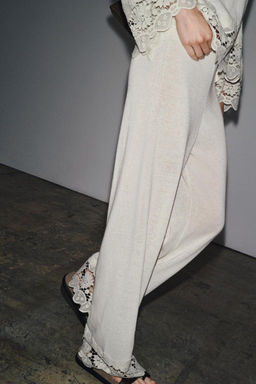 GUIPURE COMBINED TROUSERS - Zara фото 2