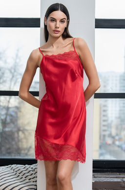 MARY 7431 Короткая сорочка Mia-Amore на тонких бретелях без подреза под грудью