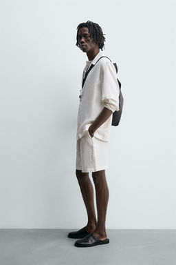 CAMISA RELAXED FIT 100% LINO / Blanco - Zara фото 4