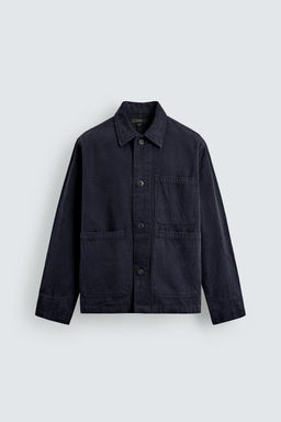 SOBRECAMISA DENIM REGULAR FIT / Azul noche - Zara фото 7