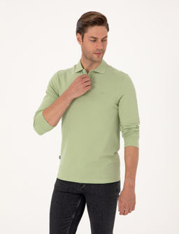 _a_la Slim Fit K_vr_lmaz Polo Yaka Basic Pike Sweatshirt - Pierre cardin фото 3