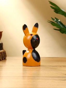 Набор сувенирный Зайки, h=14 см, h=13 см, h=10 см, дерево, рыжий