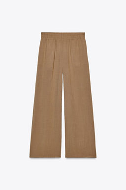 RUSTIC WIDE-LEG TROUSERS - Zara фото 6