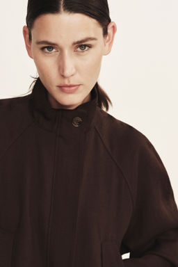 Chaqueta oversize en mezcla de lino - H&m фото 4