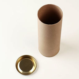 Тубус 92х260 мм (240 мм внутр. высота), плотный картон, металлическая крышка - Simaland фото 3