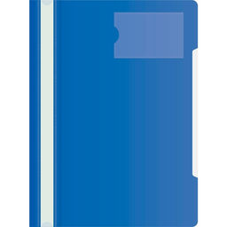 Цена за 10 шт. Папка-скоросшиватель Calligrata, А4, 180 мкм, карман для визитки, прозрачный верх, синяя