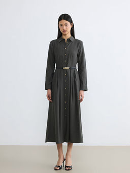 Beli Kemerli G?mlek Elbise