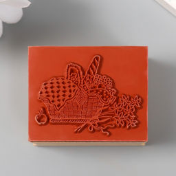 Печать дерево «Корзина для пикника», 5×4×2.5 см