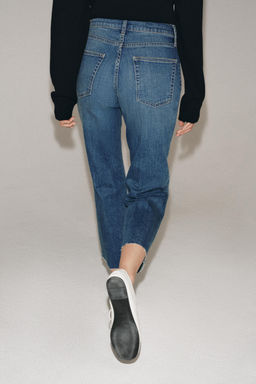 JEANS ZW COLLECTION CROPPED FLARE TIRO MEDIO / Azul - Zara фото 3