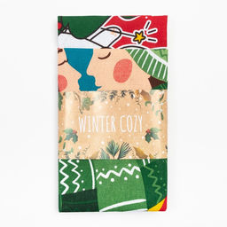 Кухонный набор полотенец Доляна Merry catmas 35х60 см-2шт., 100% хлопок, 160 г/м2 707  фото 2