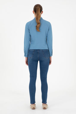 Женские темно-синие джинсовые брюки Неожиданная скидка в корзине - U.s. polo assn фото 4