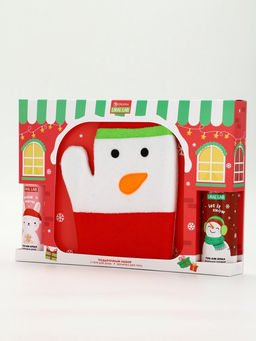 Подарочный набор новогодний Снеговик, гель для душа 2 шт х 150 мл, мочалка, URAL LAB