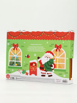 Подарочный набор новогодний Дед Мороз, гель для душа 2 шт х 150 мл, мочалка, URAL LAB